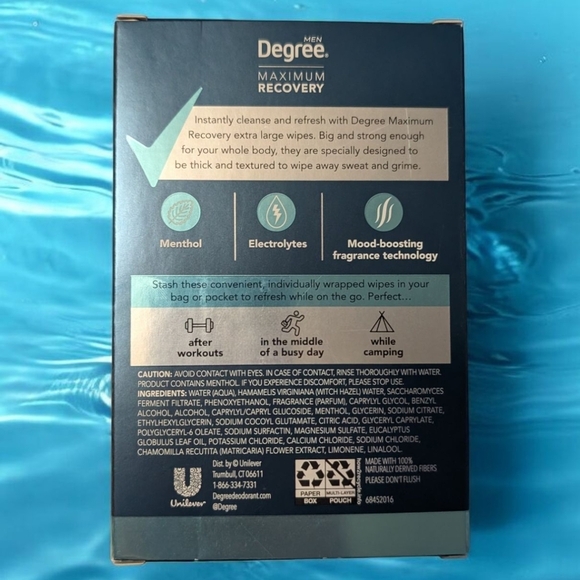 Degree Men Maximum Recovery Body Wipes - Picture 2 of 3